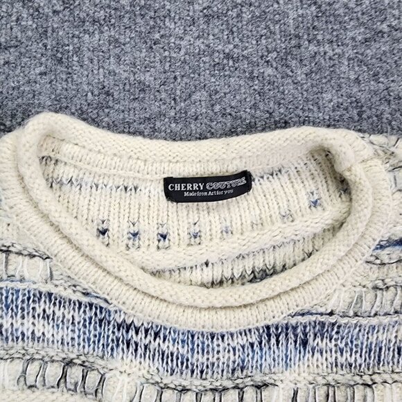 Cherry‎ Couture Made From Art For You Knit Wool Blend Sweater Fringe Boho - Picture 6 of 15